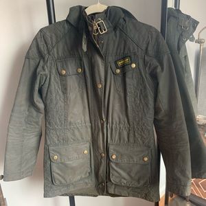 Waxed leather Barbour jacket